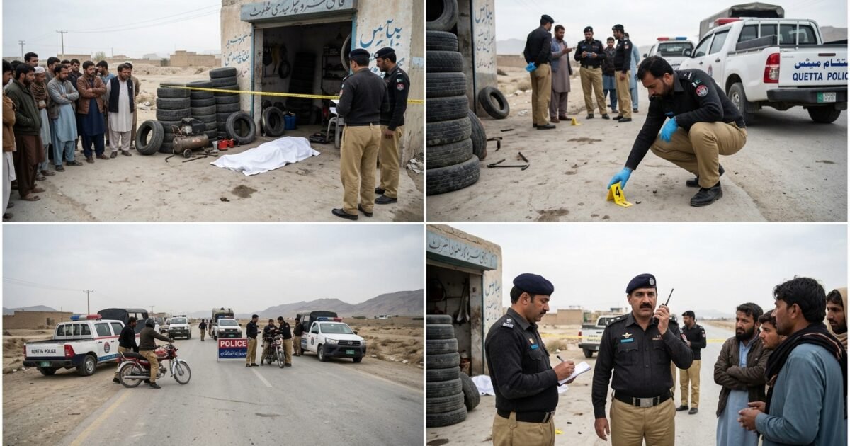 کوئٹہ کے نواحی علاقے مشرقی بائی پاس پر نامعلوم افراد کی فائرنگ، پنچر دکاندار موقع پر جاں بحق