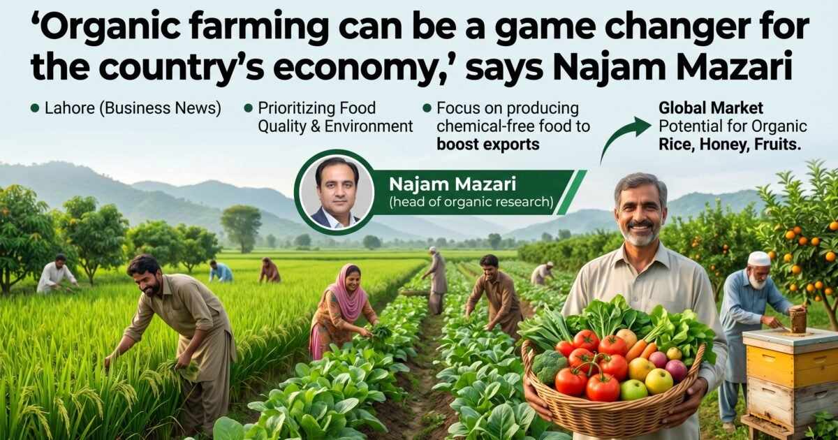آرگینک فارمنگ ملکی معیشت کیلئے گیم چینجر ثابت ہو سکتی ہے'نجم مزاری