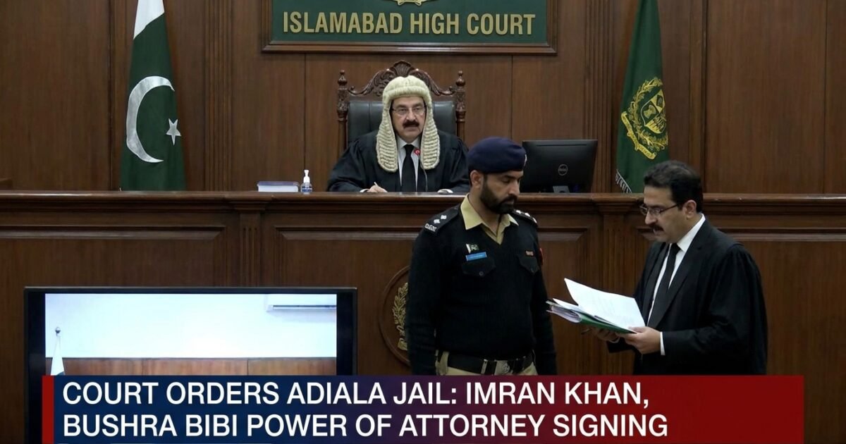 اسلام آباد ہائیکورٹ نے سپریڈنٹ اڈیالہ جیل کو عمران خان اور بشری بی بی کے وکالت نامہ دستخط کرا کے دینے کا حکم دے دیا