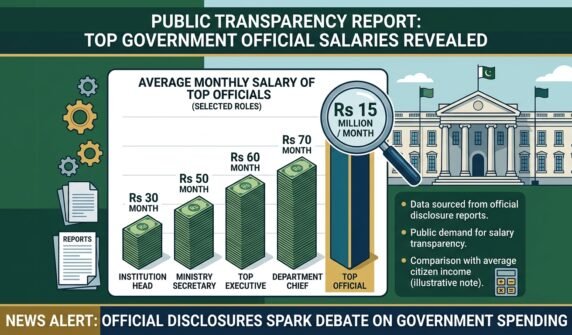 سرکاری اداروں میں اعلی افسران کی ماہانہ تنخواہیں ڈیڑھ کروڑ روپے ہونے کا انکشاف
