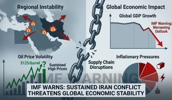 ایران جنگ اگلے سال تک جاری رہی تو حالات مزید بدتر ہوسکتے ، آئی ایم ایف واشنگٹن (انٹرنیشنل نیوز)آئی ایم ایف نے خبردار کیا ہے کہ اگر ایران کی جنگ 2027 تک جاری رہی اور تیل کی قیمتیں 125 ڈالر رہیں تو حالات مزید بدتر ہوسکتے ہیں۔ ایک بیان میں ایم ڈی آئی ایم ایف کرسٹالینا جارجیوا نے کہا کہ عالمی مالیاتی ادارے کی پہلے کی گئی پیش گوئی موجودہ حالات کی مناسبت سے درست نہیں۔ انہوں نے بتایا آئی ایم ایف نے پہلے پیش گوئی کی تھی کہ ایران کے خلاف امریکا اسرائیل جنگ عالمی اقتصادی ترقی میں سست روی اور مہنگائی میں معمولی اضافے کا باعث بنے گی۔