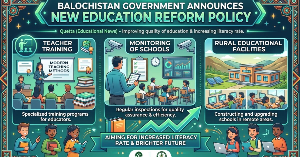 بلوچستان میں تعلیمی اصلاحات کے لیے نئی پالیسی متعارف