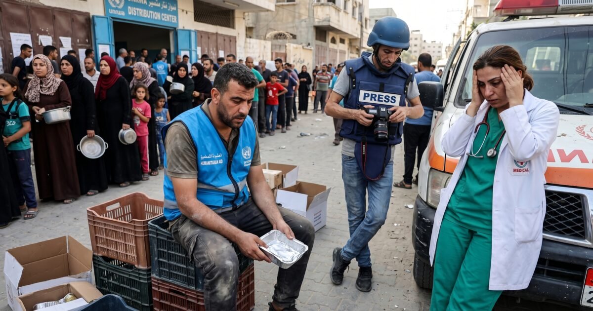 غزہ میں امدادی کارکنوں، ڈاکٹروں اور صحافیوں کو بھوک کا سامنا، 111 تنظیموں کا اسرائیل پر دباؤ