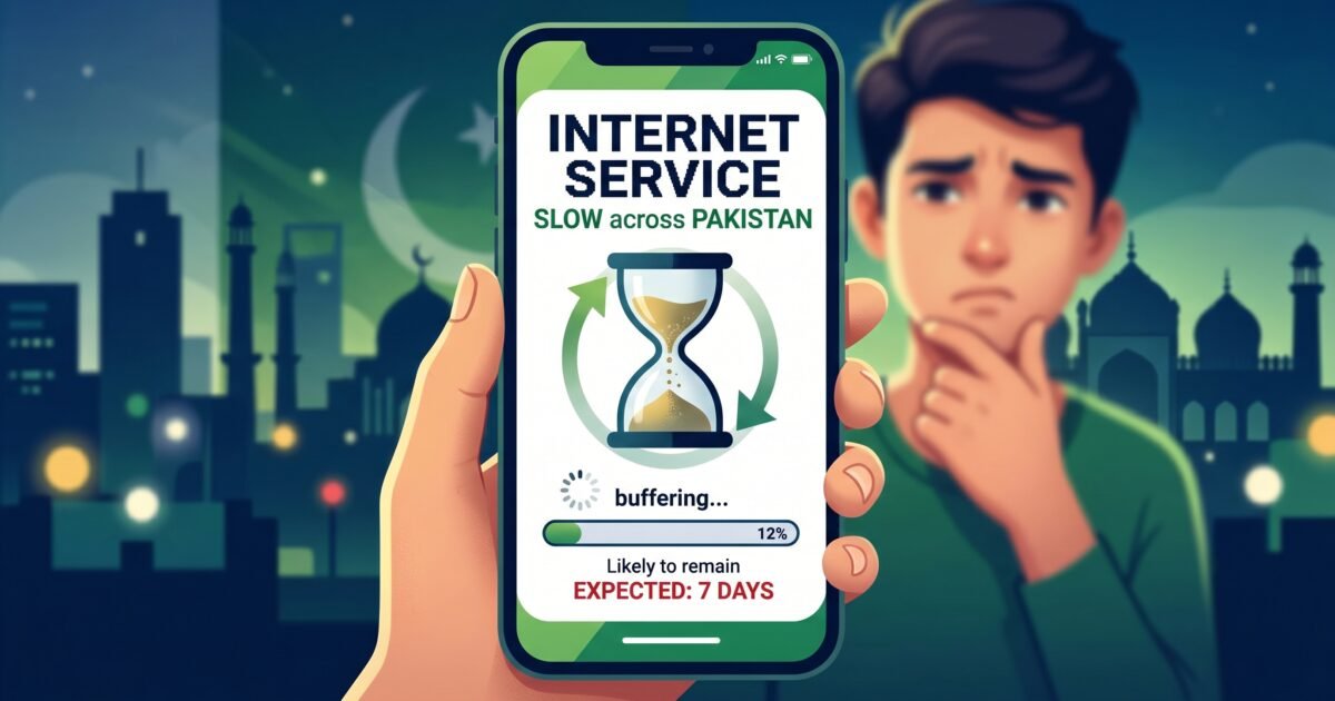 ملک بھر میں ایک ہفتے تک انٹرنیٹ سروس سست رہنے کا امکان