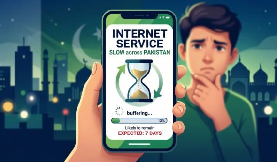 ملک بھر میں ایک ہفتے تک انٹرنیٹ سروس سست رہنے کا امکان