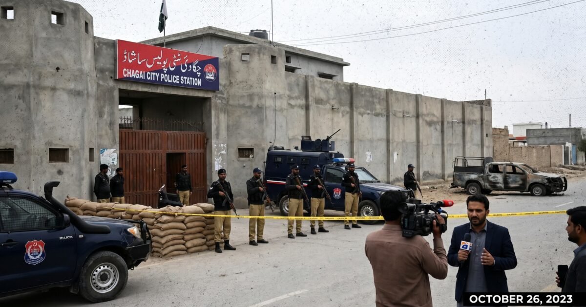 چاغی، سٹی تھانے پر دہشتگردوں کا حملہ ناکام، پولیس کی بھرپور جوابی کارروائی میں حملہ آور پسپا