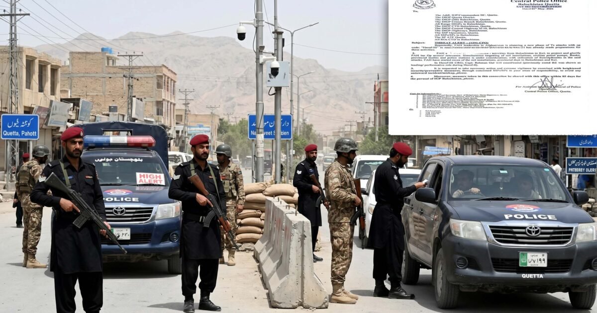 کوئٹہ: کالعدم مسلح تنظیم کے آپریشن ہیروف 3 کا خطرہ، ‘تھریٹ الرٹ