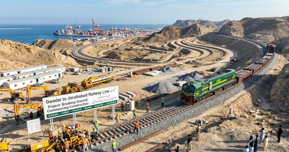 گوادر تا جیکب آباد ریلوے لائن منصوبے کا باقاعدہ آغاز، بلوچستان میں ترقی کا نیا باب کھل گیا