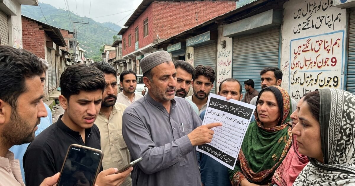 9 جون احتجاج کی کال،آزاد کشمیر میں 12جون تک موبائل فون اور انٹرنیٹ سروس بند کر دی گئی