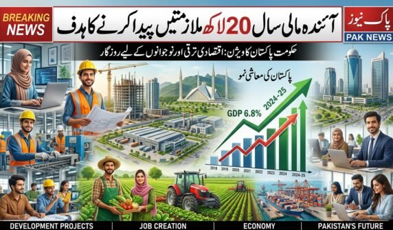 آئندہ مالی سال 20 لاکھ ملازمتیں پیدا کرنے کا ہدف مقرر