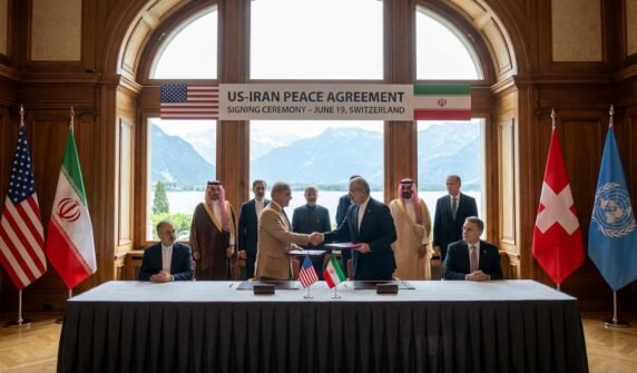 امریکااور ایران کے درمیان امن معاہدہ طے ، دستخطوں کی باضابطہ تقریب 19 جون کو سوئٹزرلینڈ میں ہوگی، شہباز شریف