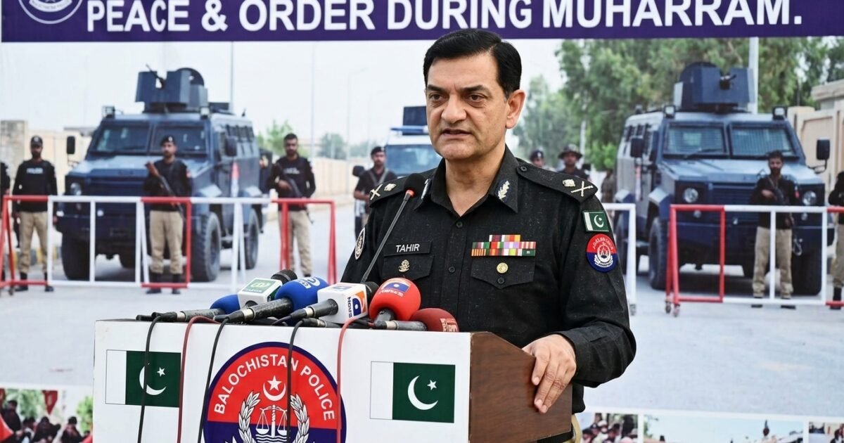 محرم الحرام کے دوران امن و امان کے لیے تمام وسائل بروئے کار لائے جائیں گے، آئی جی پولیس بلوچستان