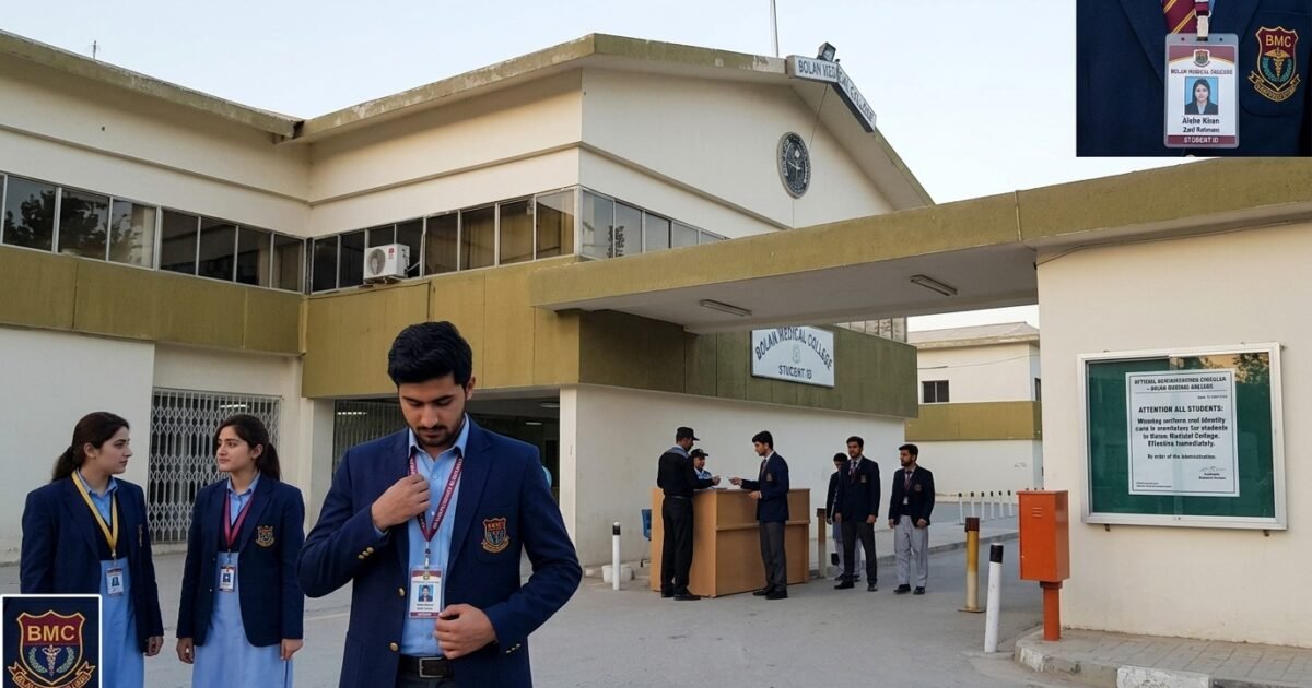 بولان میڈیکل کالج میں طلبہ کے لیے یونیفارم اور شناختی کارڈ پہننا لازمی قرار، انتظامیہ کا سرکلر جاری