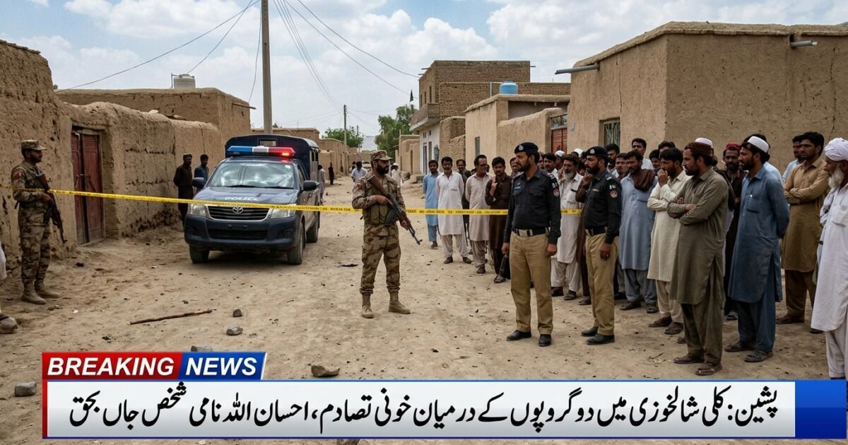 پشین کے علاقے کلی شخالزئی میں دو گروہوں کے درمیان خونی تصادم، احسان اللہ نامی شخص جاں بحق