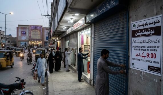 بلوچستان میں دکانیں اور شاپنگ مالز رات 9 بجے بند کرنے کا حکم، نوٹیفکیشن جاری