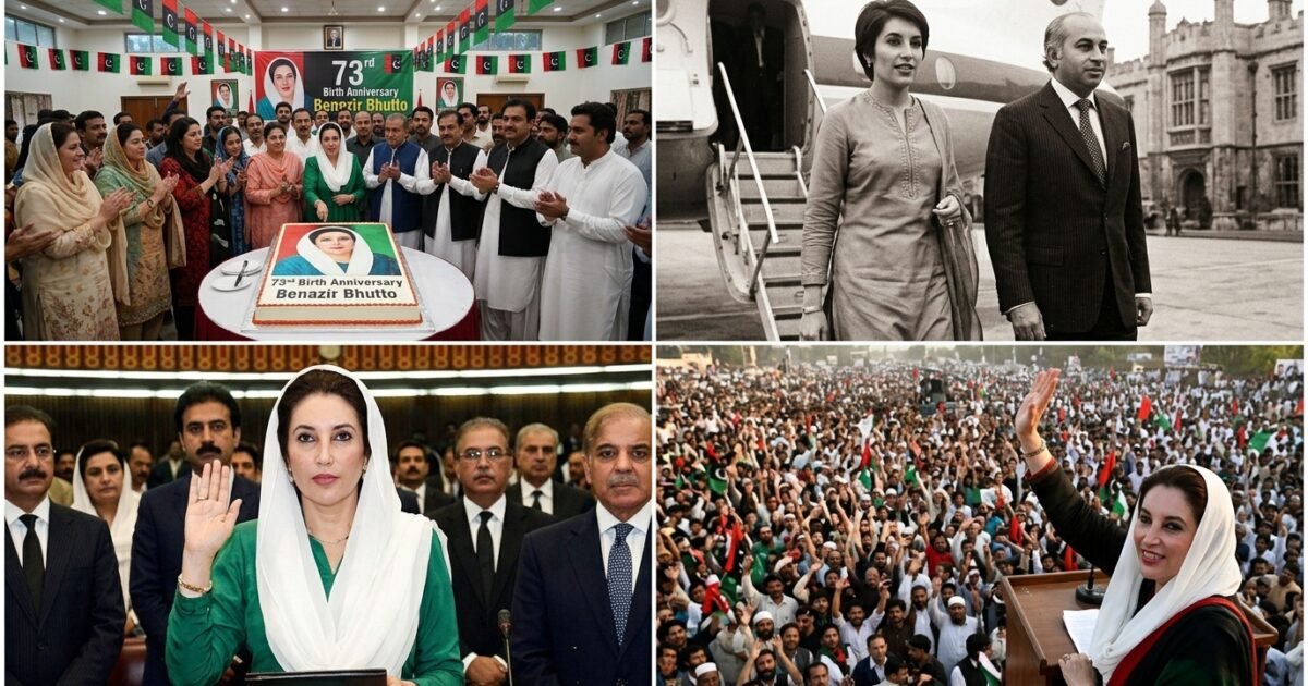 مسلم دنیا کی پہلی خاتون وزیراعظم بینظیر بھٹو کی 73 ویں سالگرہ منائی گئی