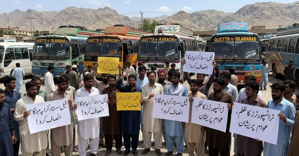 پیٹرولیم مصنوعات سستی، مگر کوئٹہ میں ٹرانسپورٹ کرایے جوں کے توں برقرار