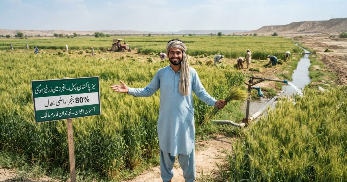 گرین پاکستان انیشیٹو کی معاونت سے بنجر زمینیں آباد، زرعی پیداوار اور روزگار میں نمایاں اضافہ