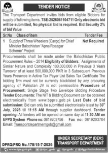 UNDER SECRETARY (DEV:) TRANSPORT DEPARTMENT