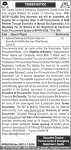 Executive Director Trauma Center & Emergency Department, Quetta