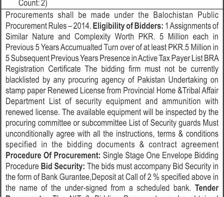 Executive Director Trauma Center & Emergency Department, Quetta