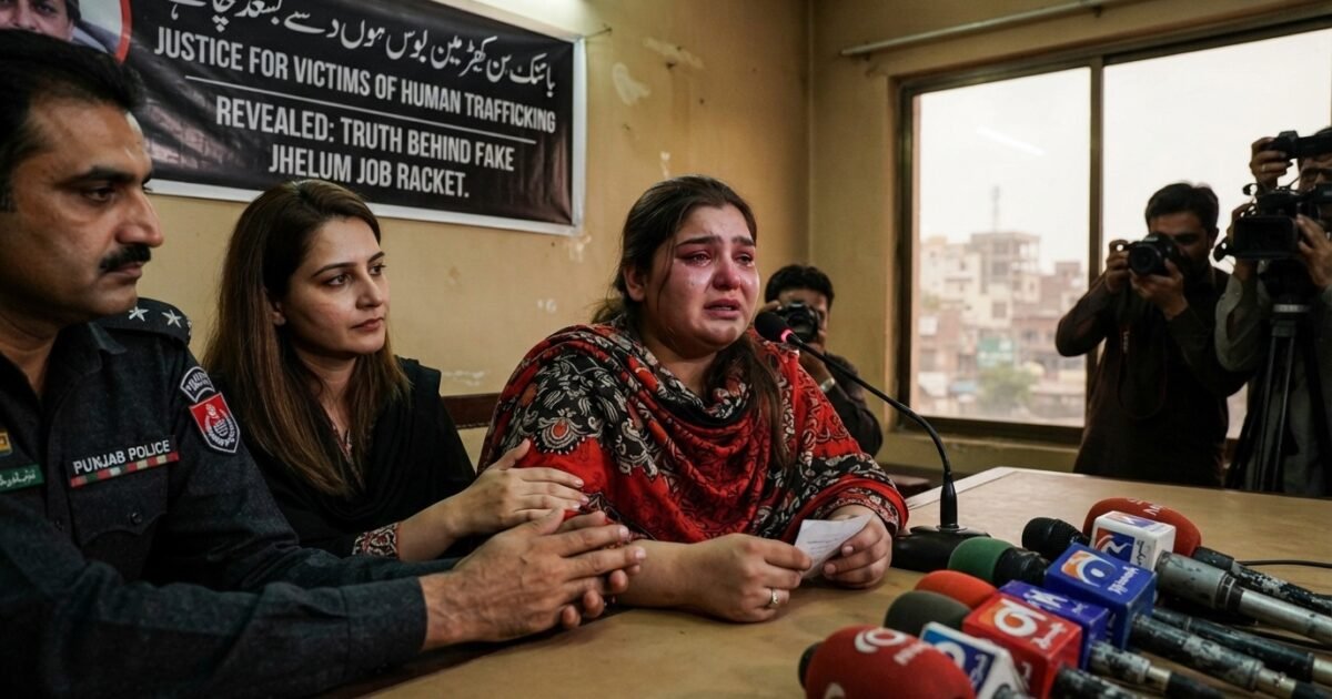جہلم میں ملازمت کا جھانسہ دیکر خاتون کو فروخت کیے جانے کا انکشاف