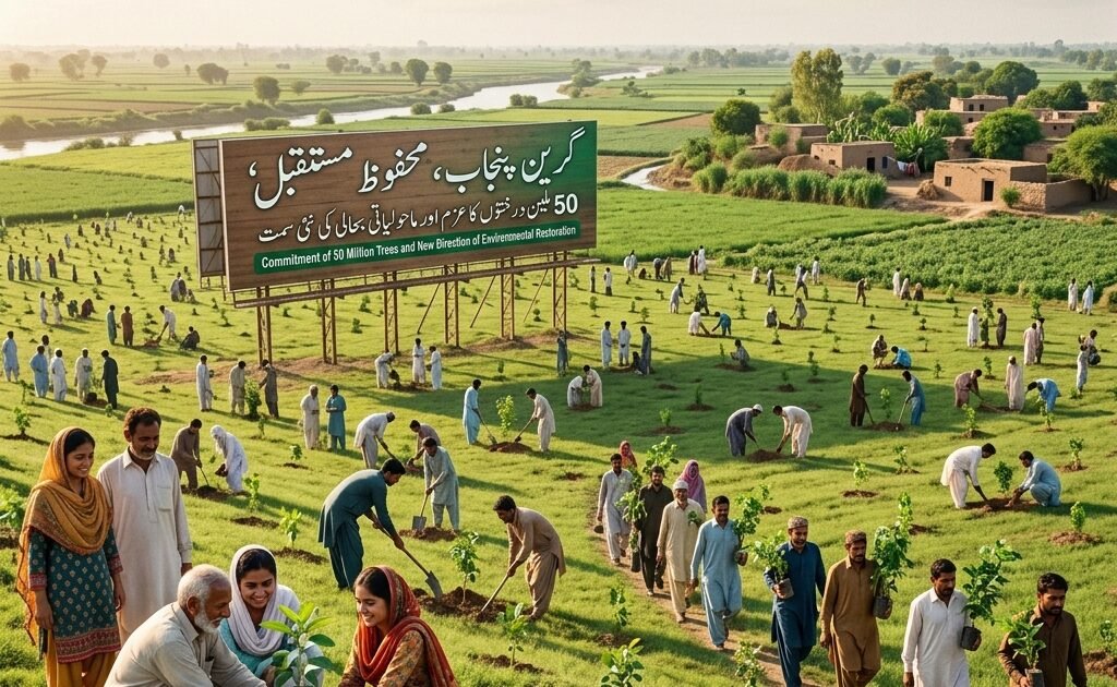 سرسبز پنجاب، محفوظ مستقبل۔پانچ کروڑ درختوں کا عزم اور ماحولیاتی بحالی کی نئی سمت