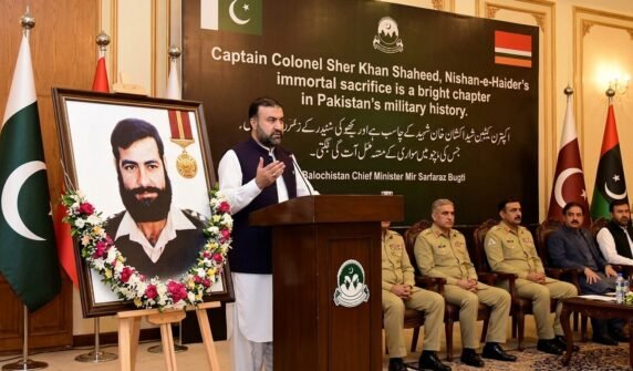 کیپٹن کرنل شیر خان شہید، نشانِ حیدر کی لازوال قربانی پاکستان کی عسکری تاریخ کا روشن باب ہے،وزیراعلیٰ بلوچستان