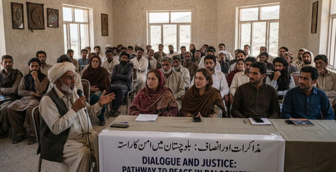 بلوچستان کے مسائل کا حل مکالمے اور انصاف میں ہے