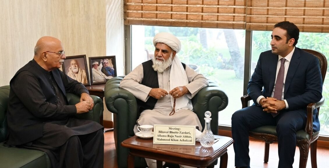 بلاول بھٹو زرداری سے محمود خان اچکزئی اور علامہ راجہ ناصر عباس کی ملاقات