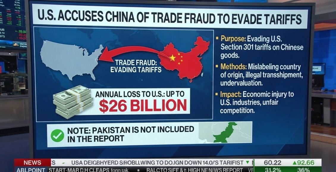 امریکا کا چین کی جانب سے امریکی ٹیرف سے بچنے کیلئے تجارتی دھوکے بازی کا الزام