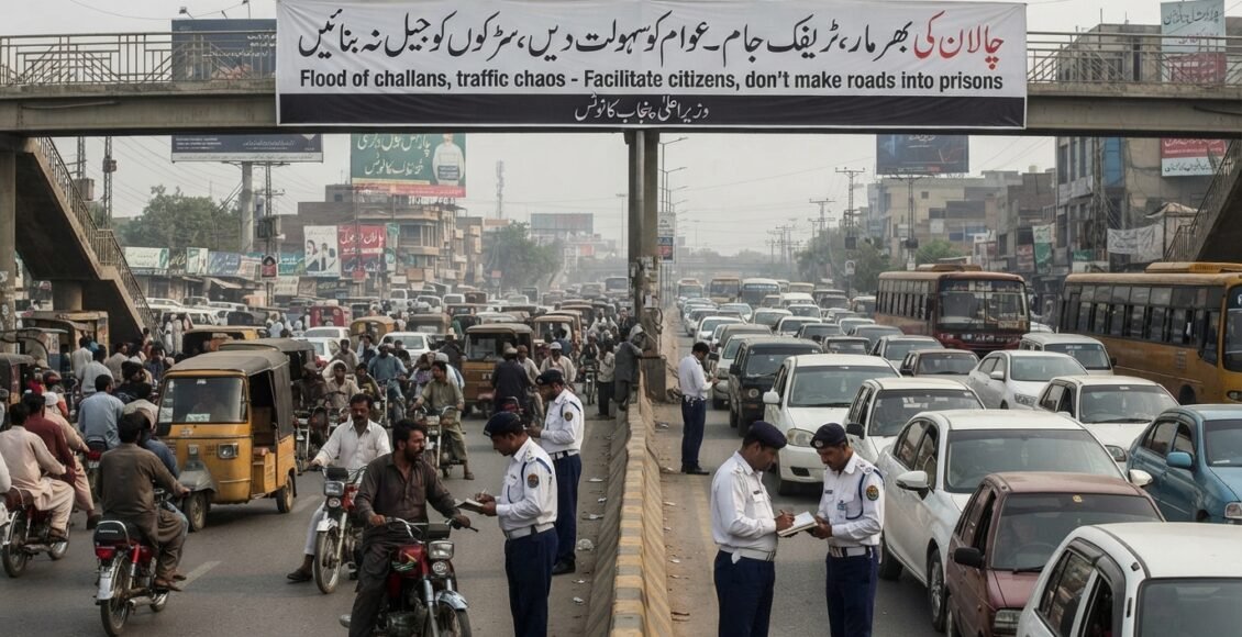 چالانوں کی بھرمار، ٹریفک بدحال — شہریوں کو سہولت دیں، سڑکوں کو سزا گاہ نہ بنائیں